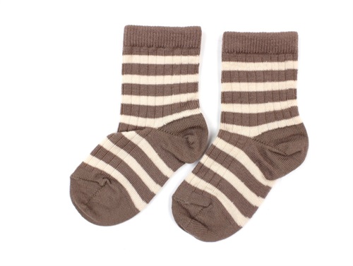 MP socks wool brown sienna stripes (2-pack)